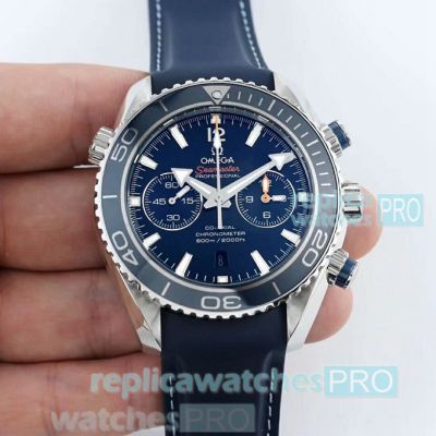 Replica Omega Seamaster 600m SS Blue Rubber Strap Watch - Swiss 9300 Movement 